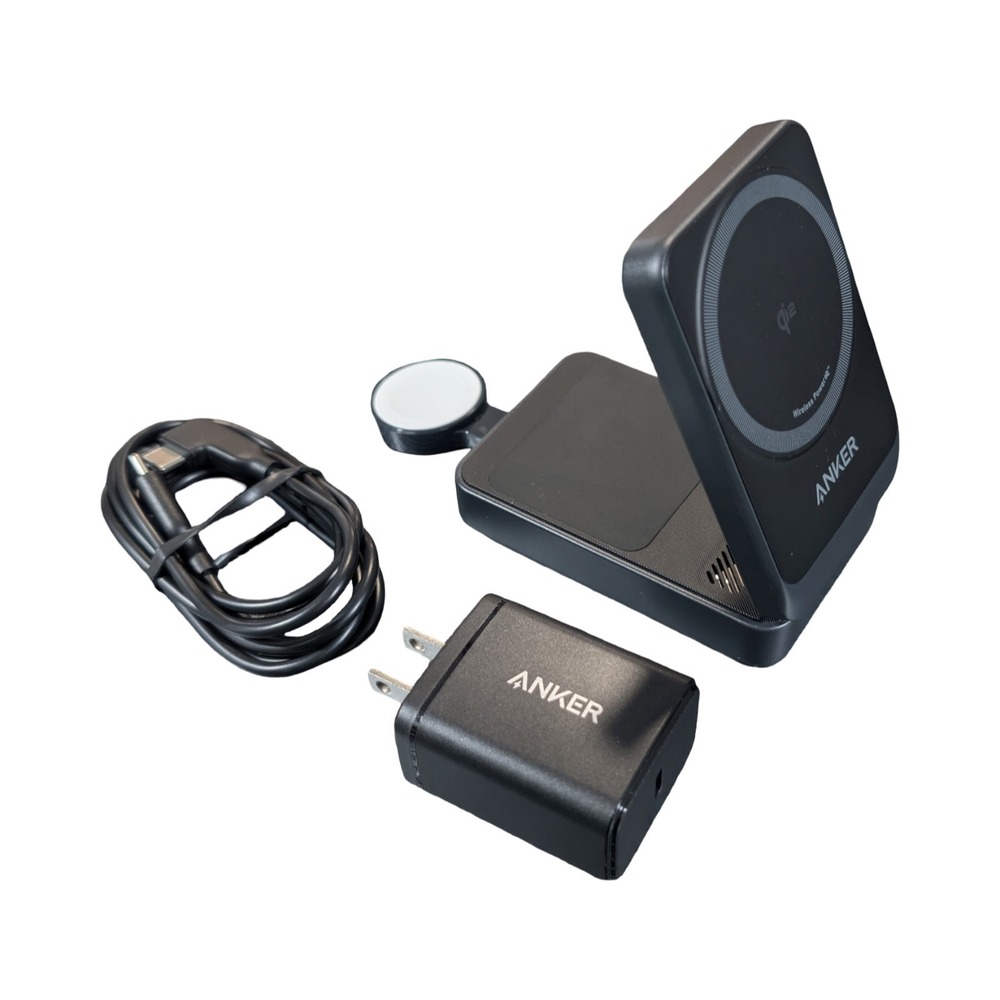 QqU5 Anker  MagGo 15W Qi2 Foldable Pocket-Sized 3 - in - 1 Magsafe Charger Blk⬇️